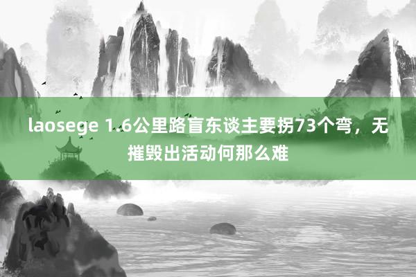 laosege 1.6公里路盲东谈主要拐73个弯，无摧毁出活动何那么难