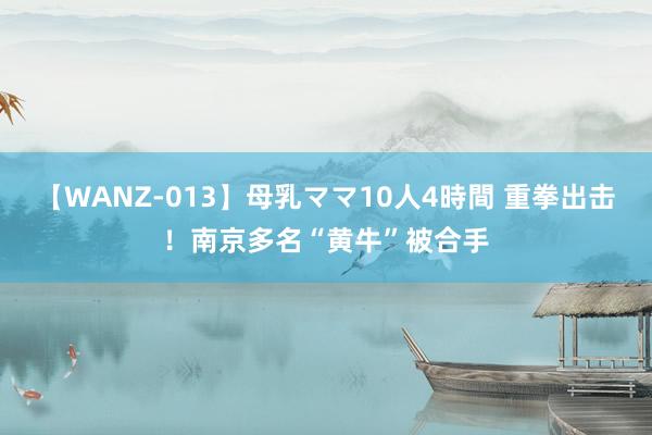 【WANZ-013】母乳ママ10人4時間 重拳出击！南京多名“黄牛”被合手