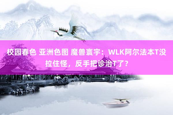 校园春色 亚洲色图 魔兽寰宇：WLK阿尔法本T没拉住怪，反手把诊治T了？