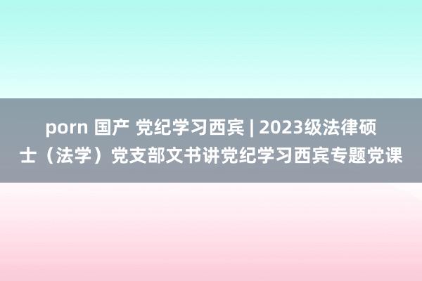 porn 国产 党纪学习西宾 | 2023级法律硕士（法学）党支部文书讲党纪学习西宾专题党课